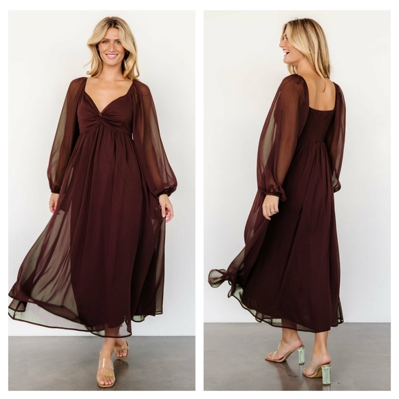 Baltic Born Dresses & Skirts - Baltic Born Dione Midi Dress Long Sleeve New Without Tags